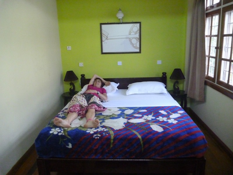 Our room &ldquo;CRANK&rdquo; (note the picture on the wall) at Bike World in Hlaing Township, 6 miles from central Yangon
